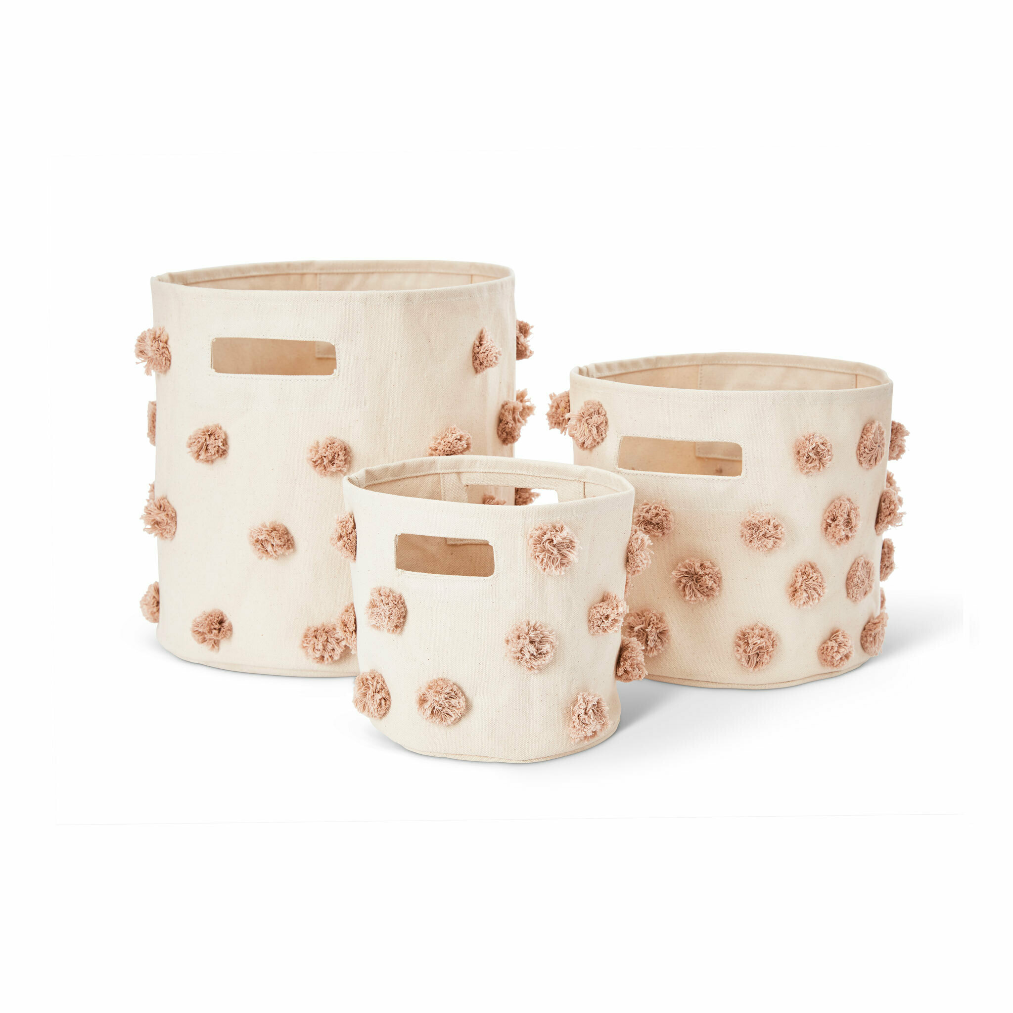 Pehr│Pom Pom Basket經典絨球收納籃．Rose Pink