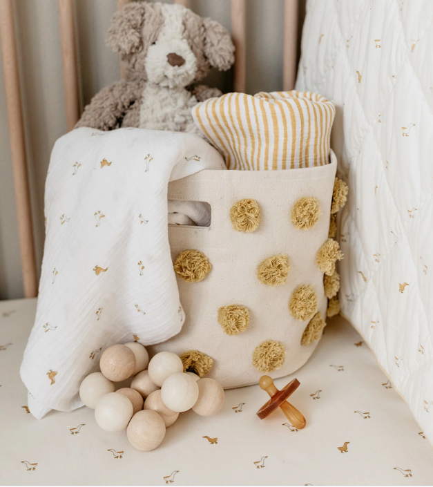 Pehr-Pom Pom立體絨球收納籃(Marigold)