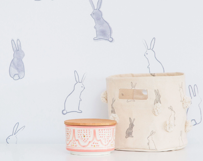 Pehr-Pom Pom兔子絨球收納籃(Bunny Hop)