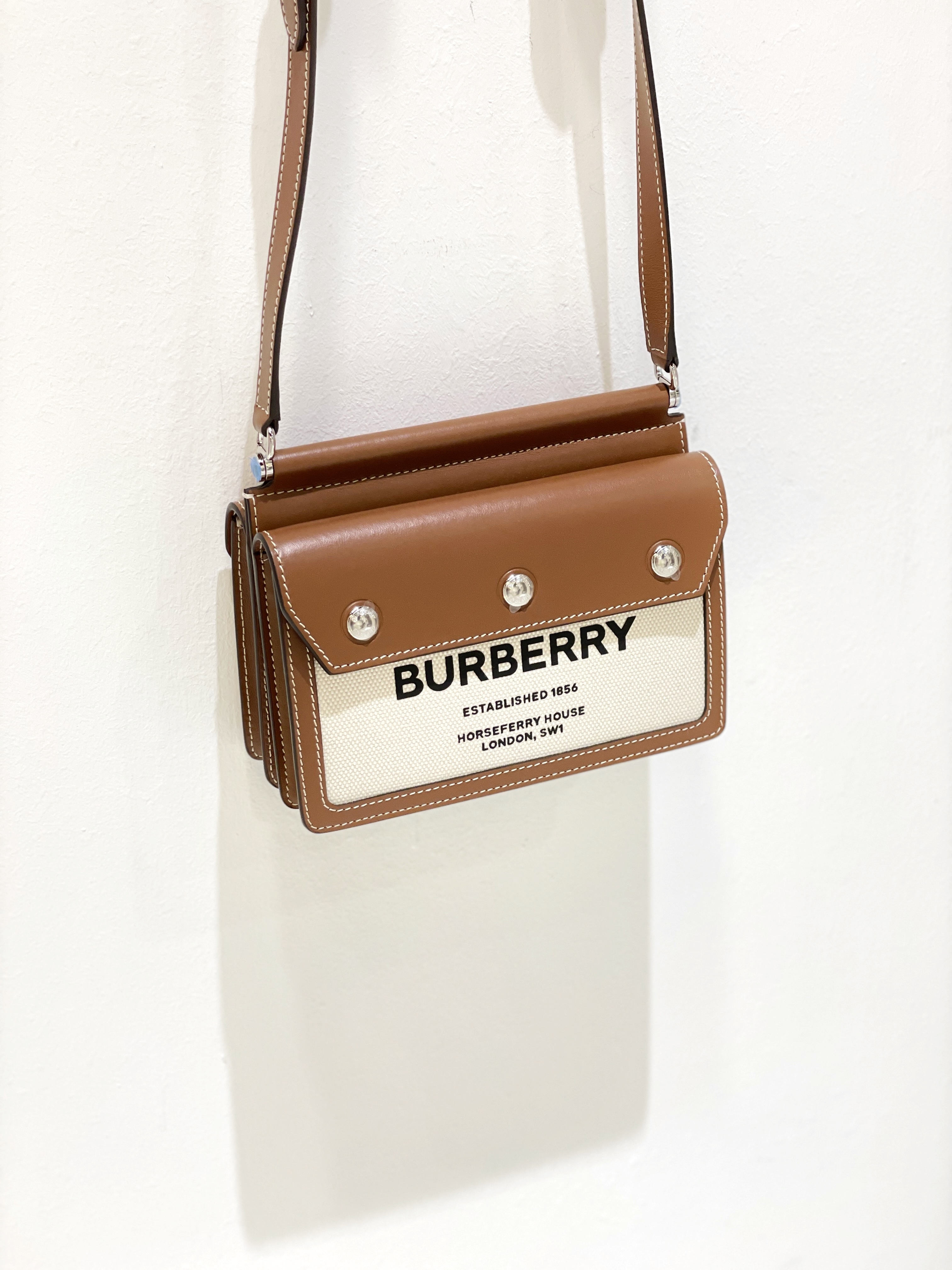 BURBERRY Mini Horseferry Print Title Bag with Pocket De