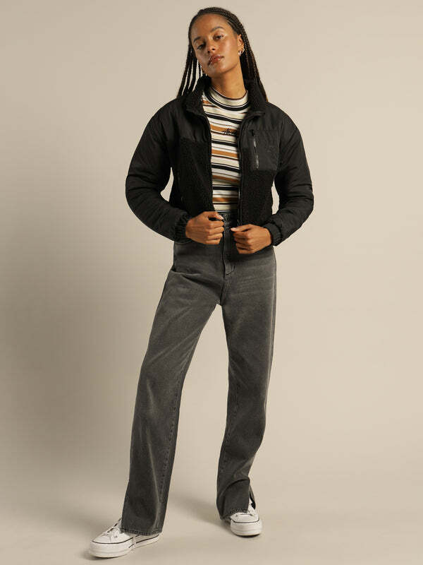 Stussy Fairway Sherpa 外套 夾克 黑 女