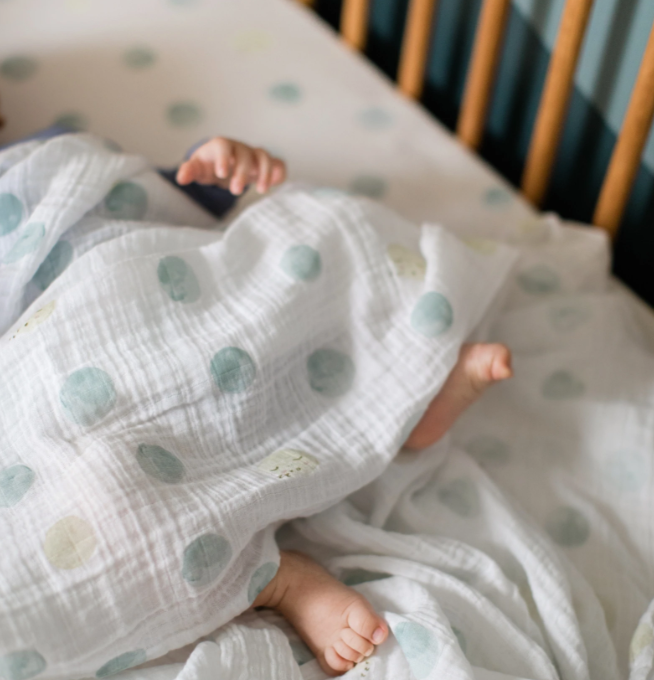 Pehr-純棉紗布包巾(Luna Blue)