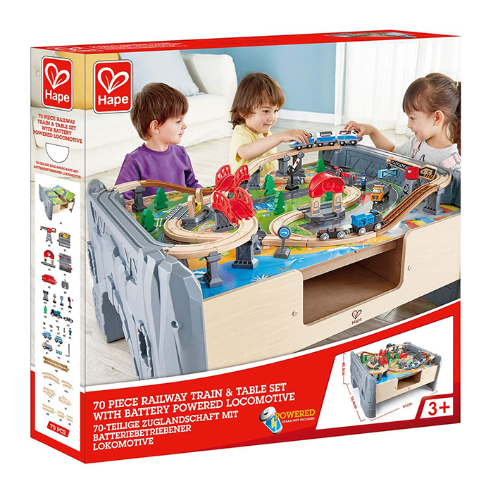 Hape 70 Pieces Railway Train, E3766