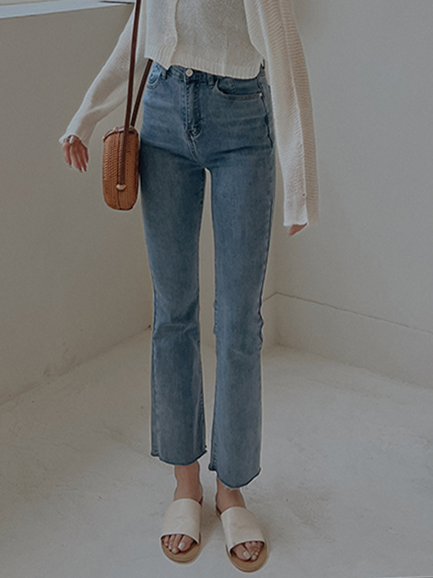 牛仔微喇叭落地褲*2色