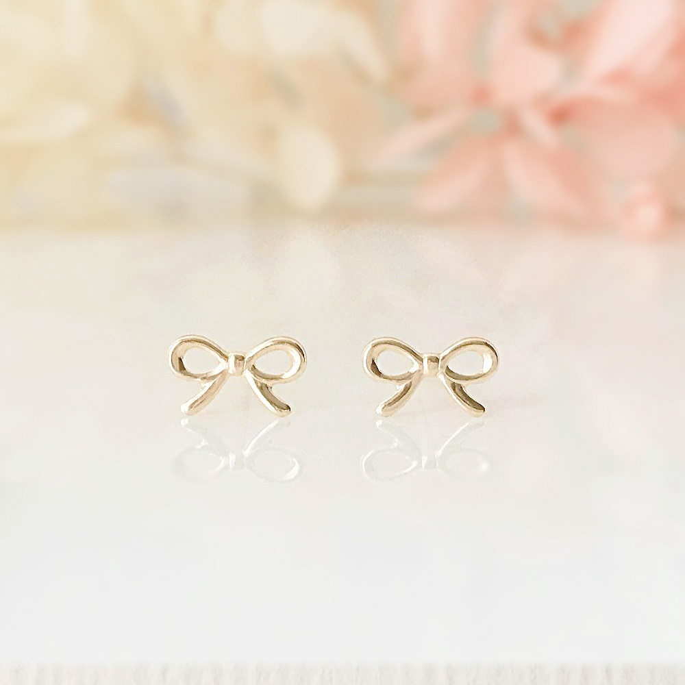 【me.luxe】K10簍空蝴蝶結耳環