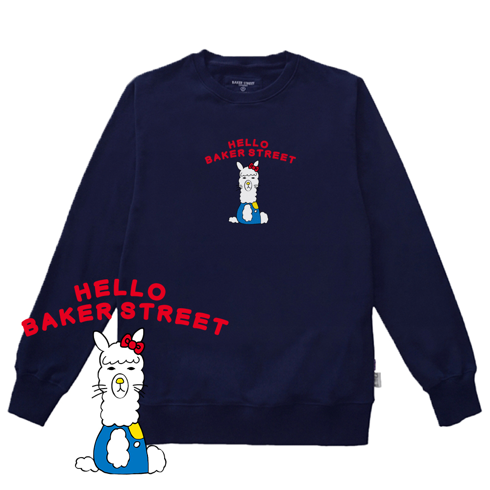 Hello Alpaca 高磅數長袖圓T