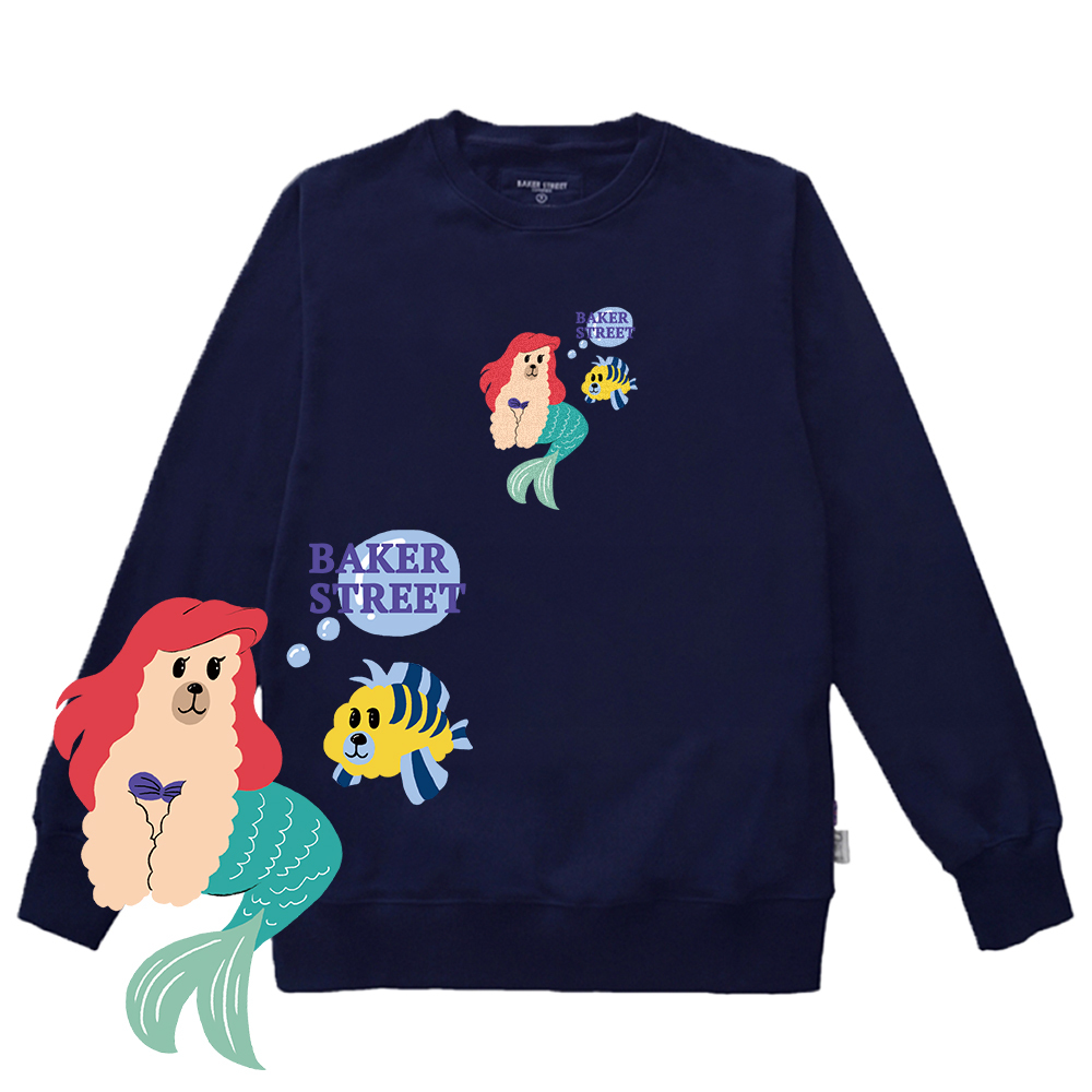 Little Mermaica 小美駝魚 高磅數長袖圓T