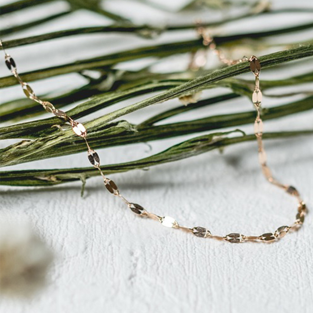 【me.luxe】K10麥穗鍊-39CM