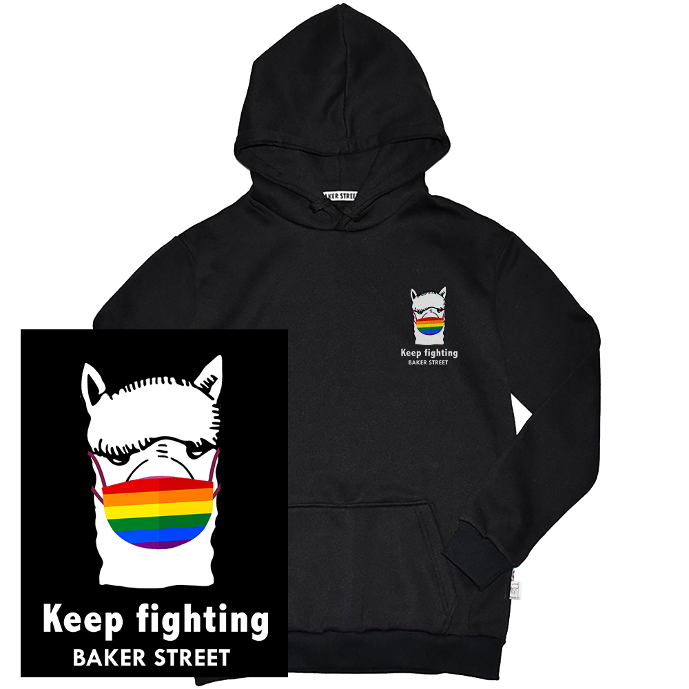 Little Stamp: Alpaca Wear Rainbow Mask 彩虹口罩羊駝 高磅數長袖帽T