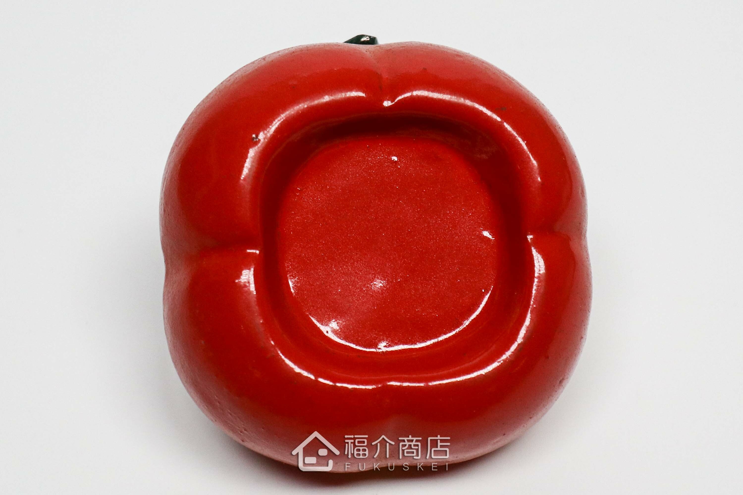 柿子造型的朱紅色印泥盒