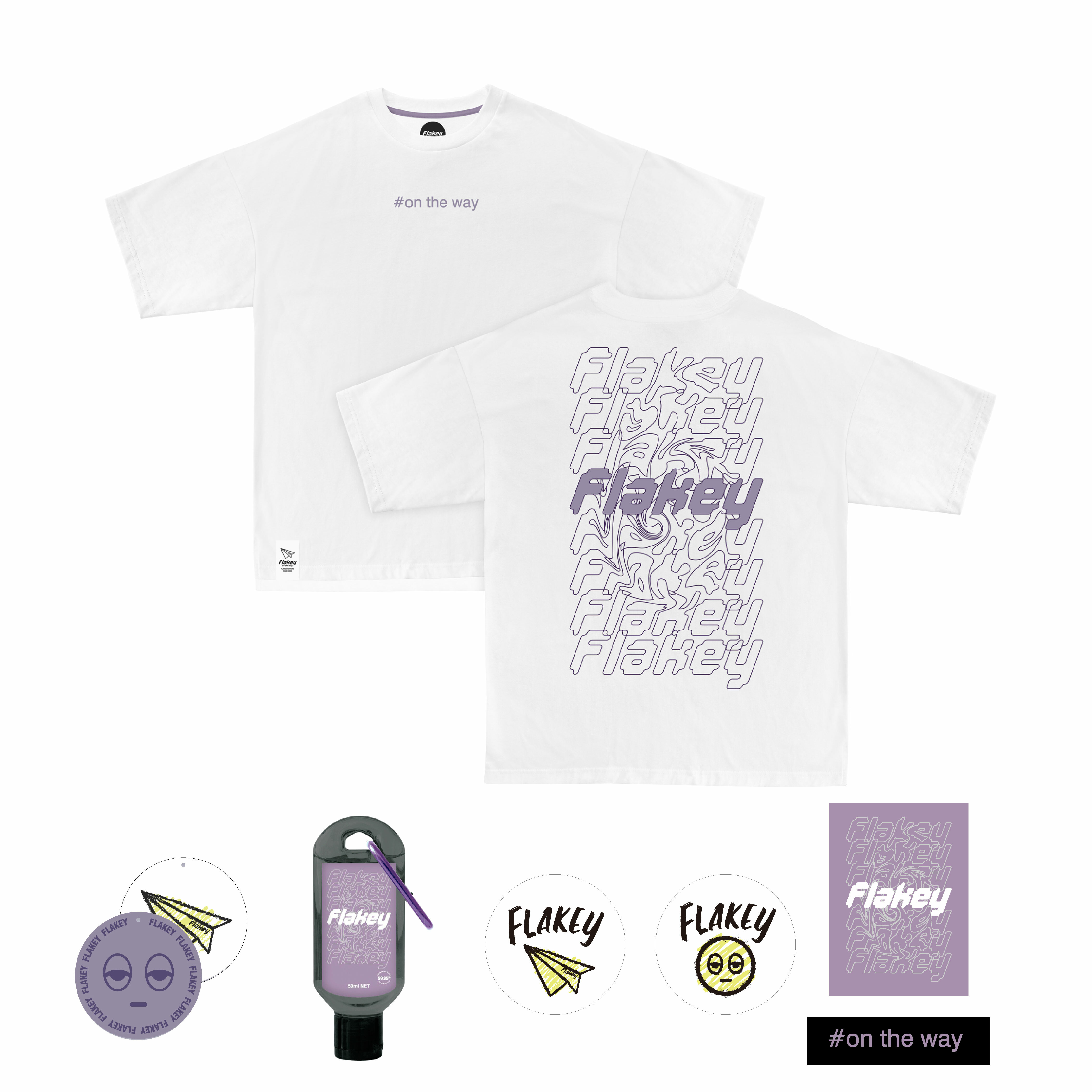 ON THE WAY Tee ( 白 : Oversize )