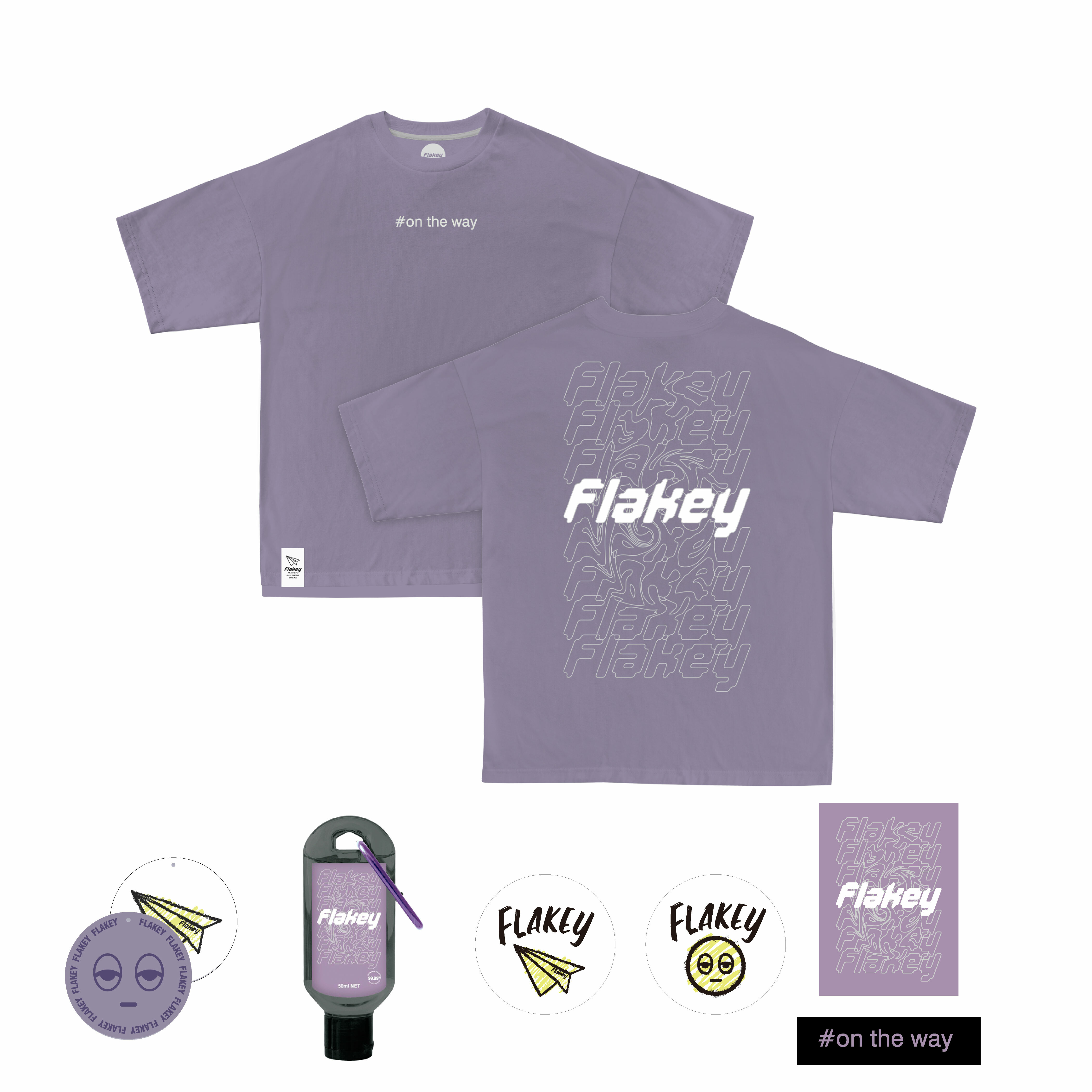 ON THE WAY Tee ( 紫 : Oversize )