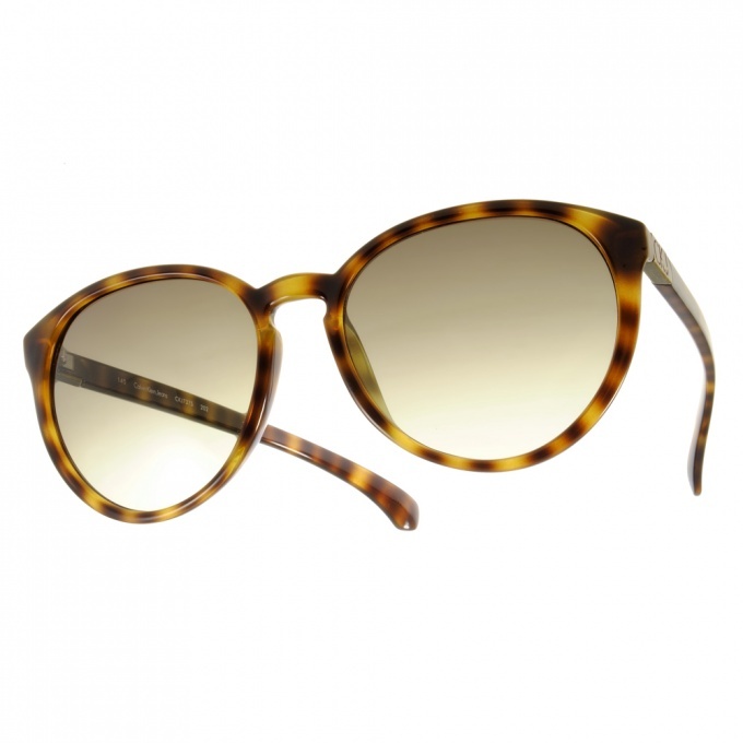 【Calvin Klein】CKJ737S 202 簡約小貓眼框太陽眼鏡