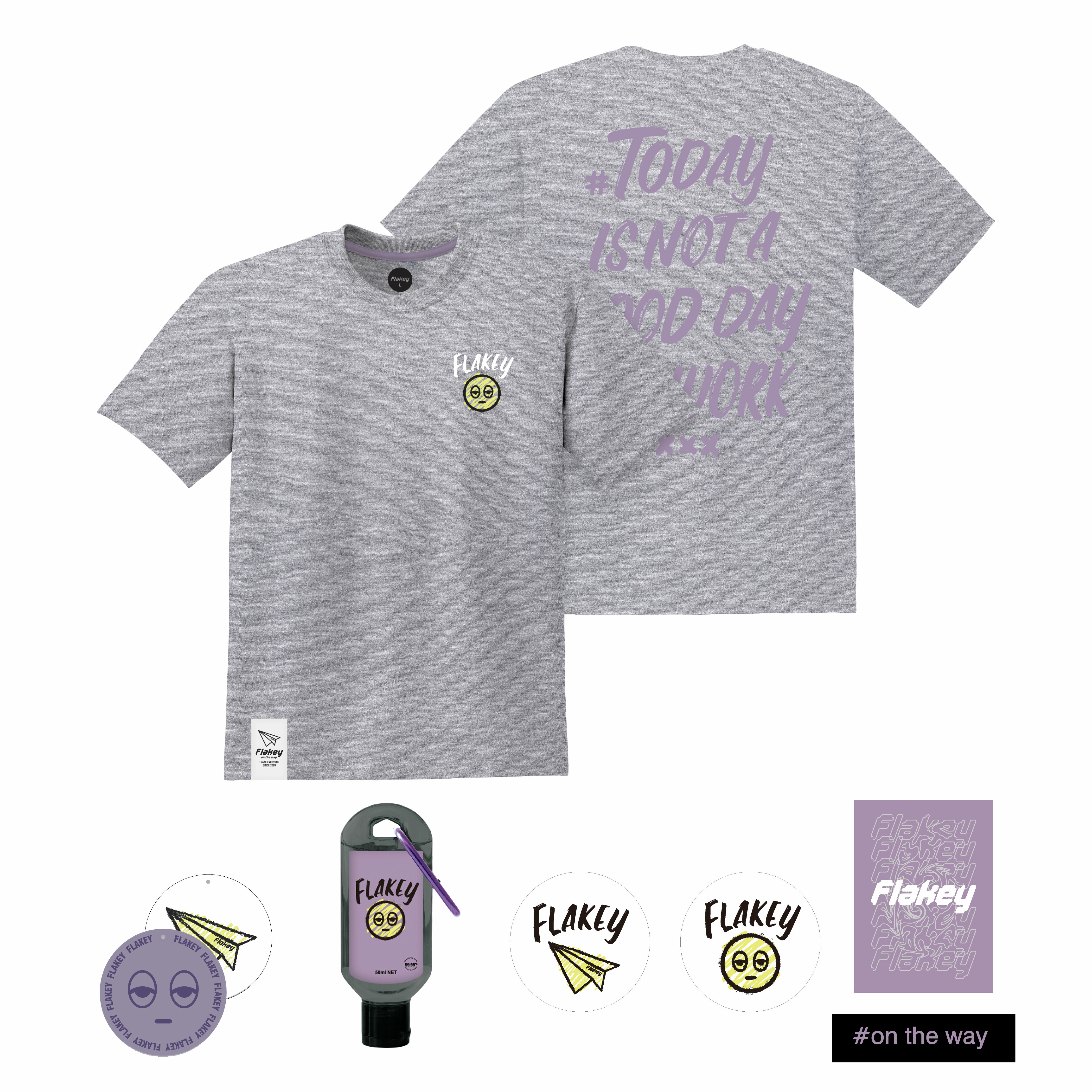 NOT A GOOD DAY Tee ( 灰 : Basic Cut )