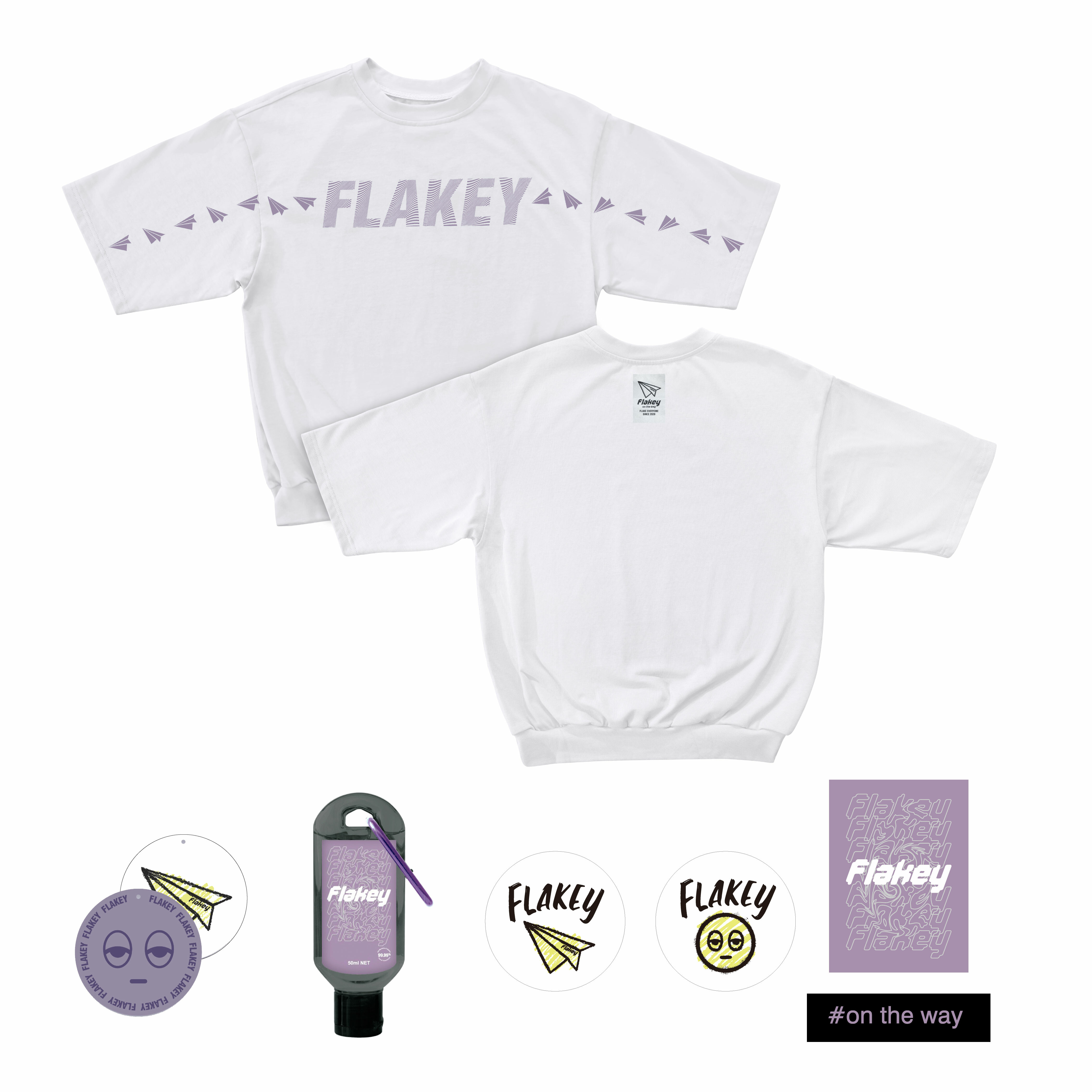FLAKE ON YOU Tee ( 白 : 寬鬆束腳剪裁 )