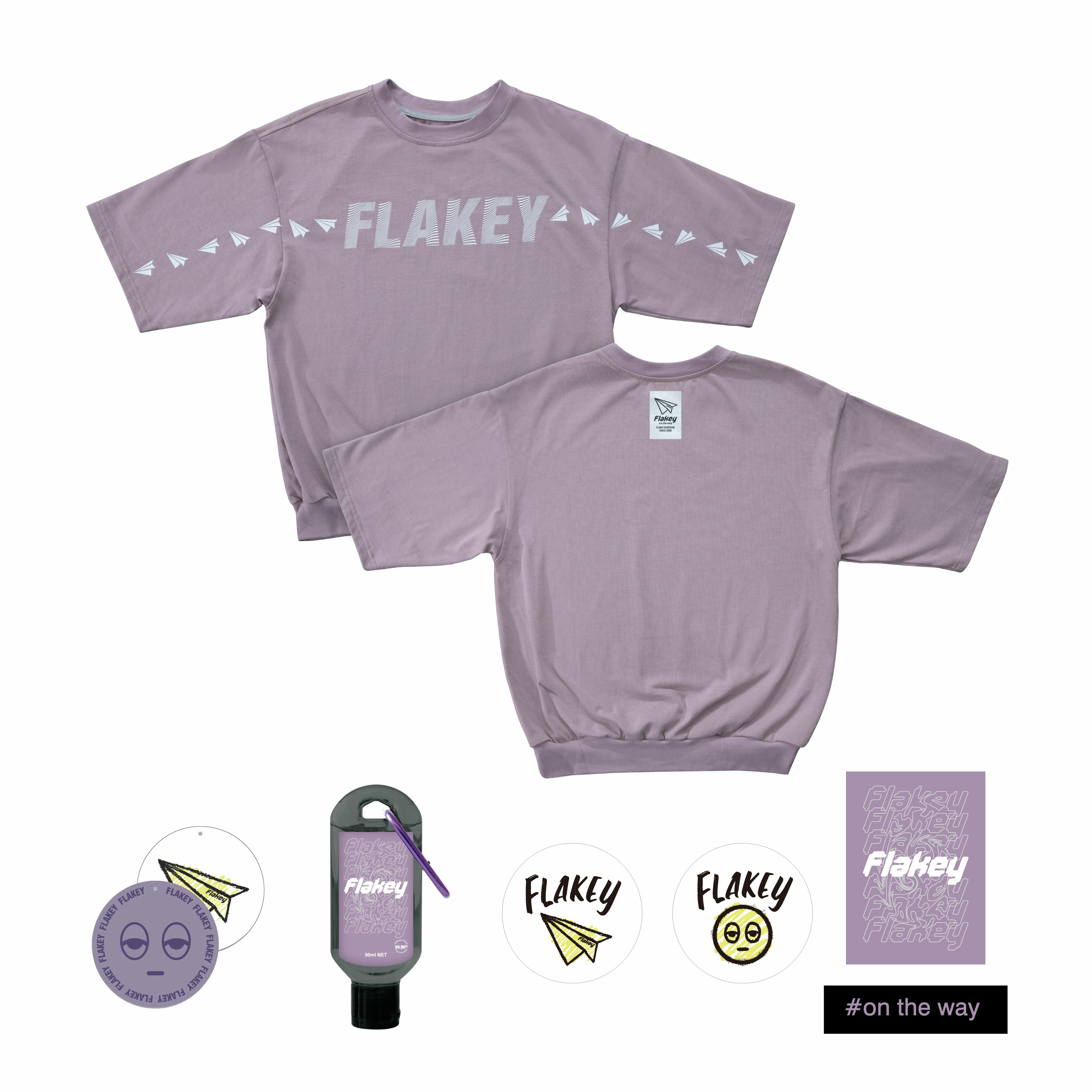 FLAKE ON YOU Tee ( 紫 : 寬鬆束腳剪裁 )