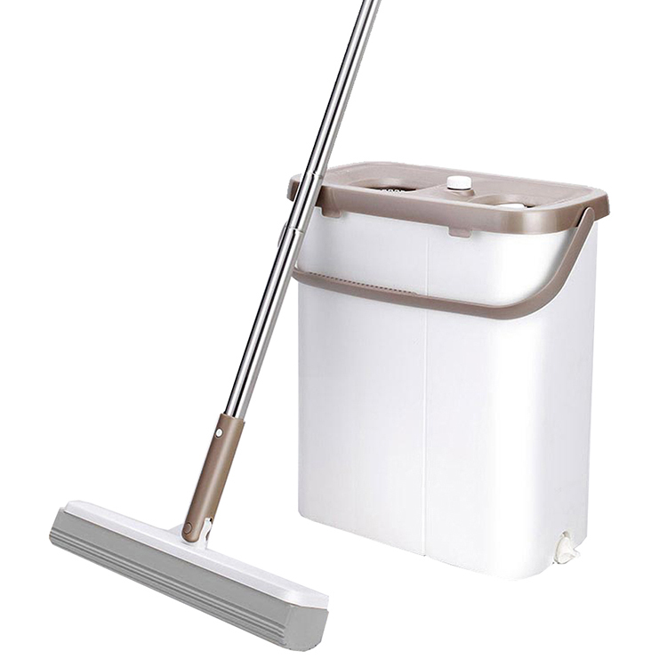 【 LIERJIA 麗爾家】洗涮涮膠棉拖把(1桿+1桶+棉頭x2)