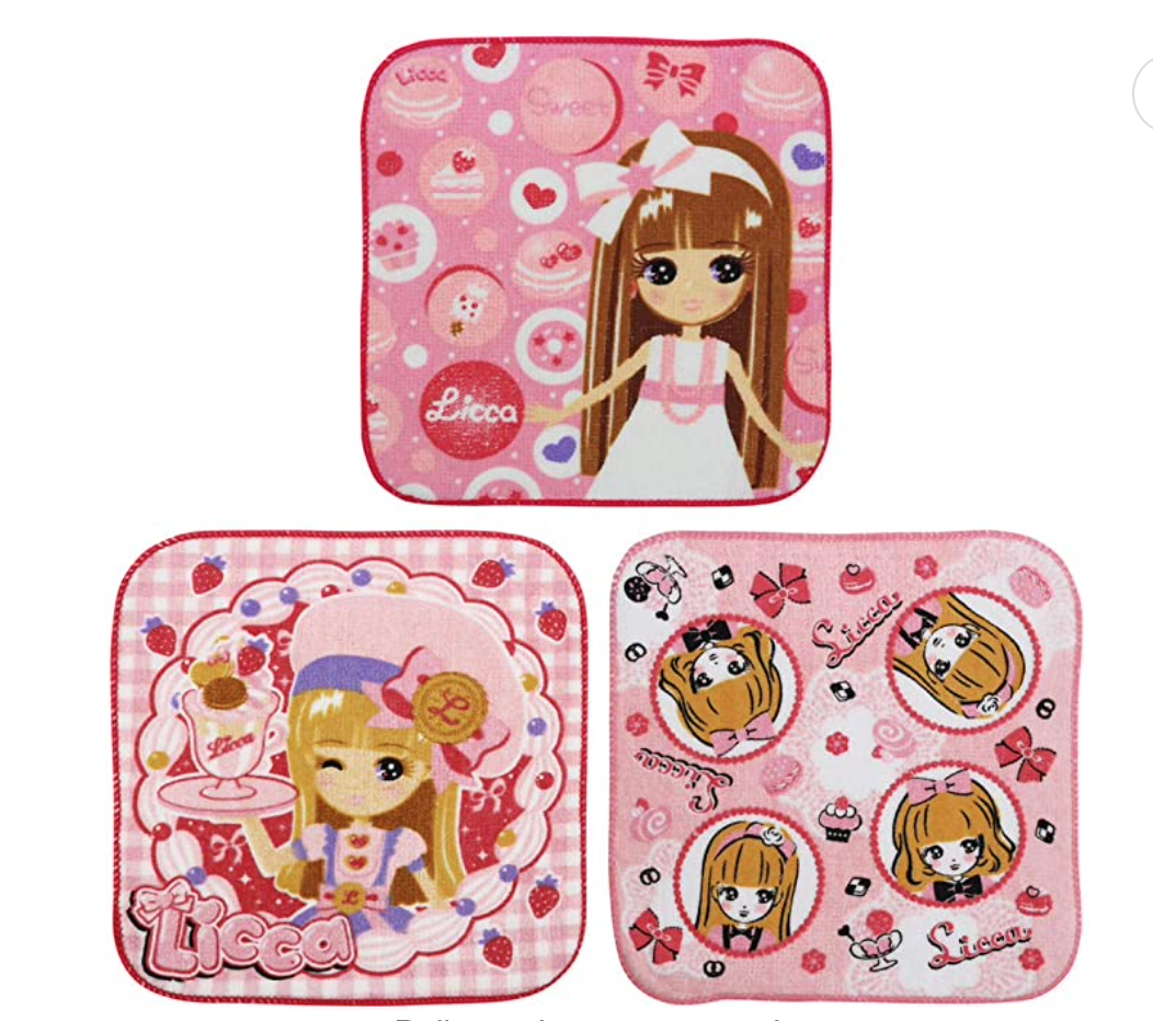 Licca-chan Sweet Holiday 3枚裝小手巾