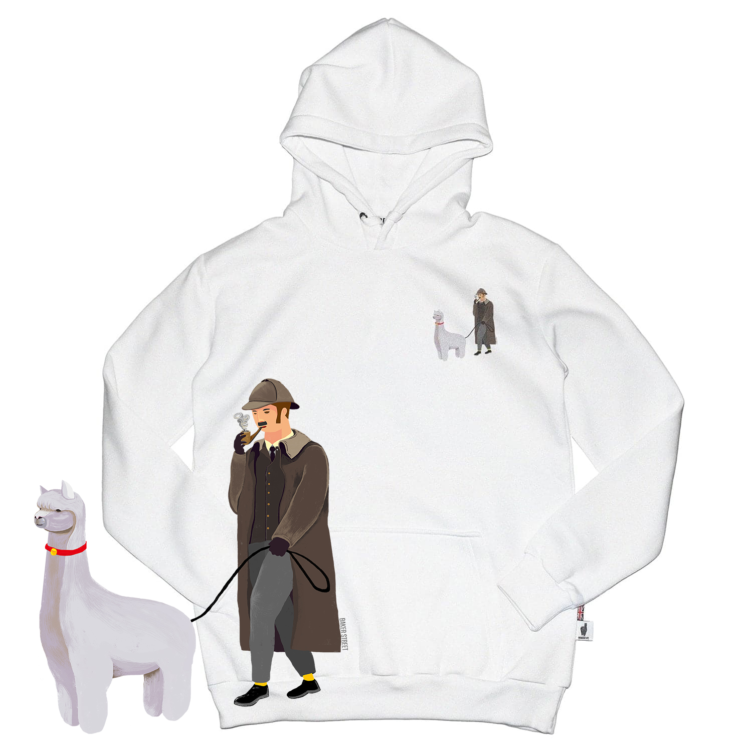 Little Stamp: Walking the Alpaca 高磅數長袖帽T