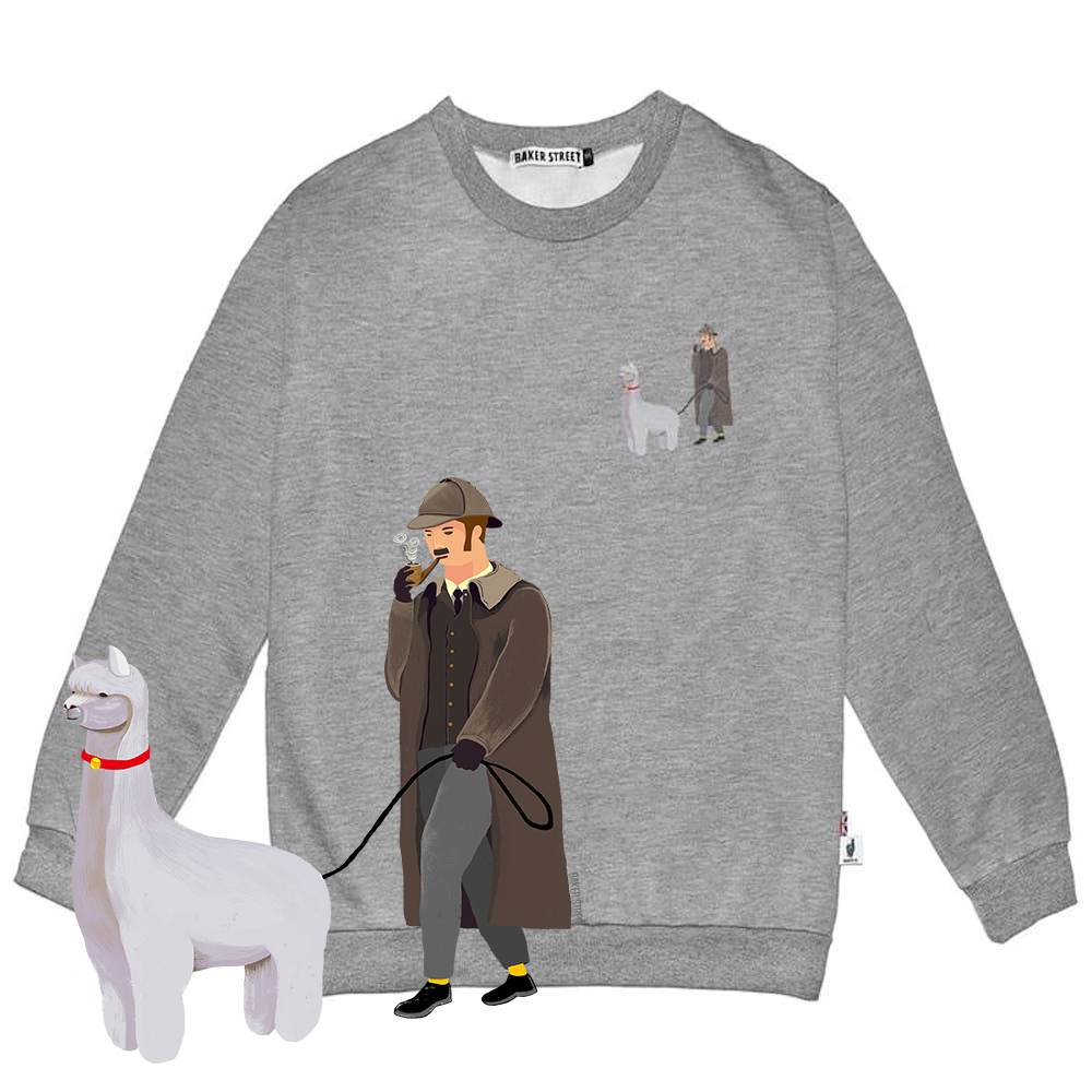 Little Stamp: Walking the Alpaca 高磅數長袖圓T