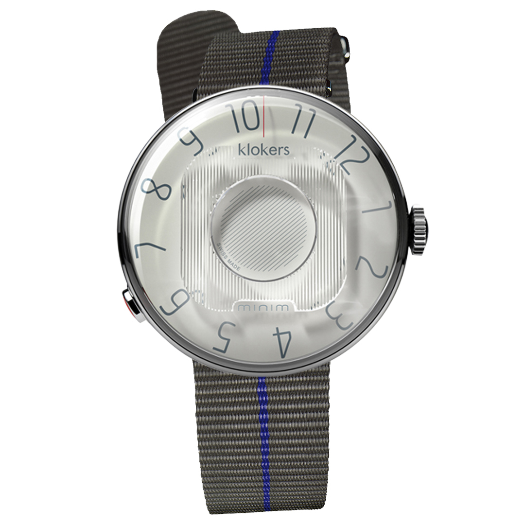 KLOK-08-M3 礦物灰色錶頭+單圈尼龍錶帶