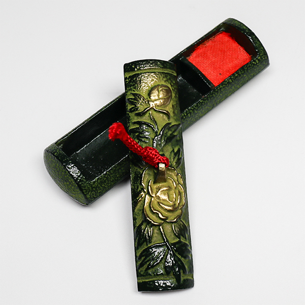 【岩戶鑄工所】牡丹 朱肉印章盒