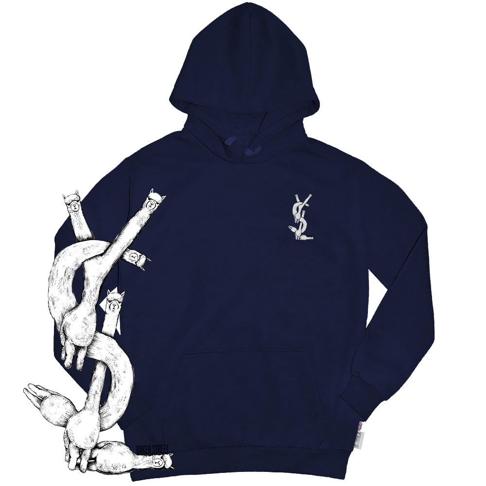 Little Stamp:Exercising Alpaca 聖羅駝 高磅數長袖帽T