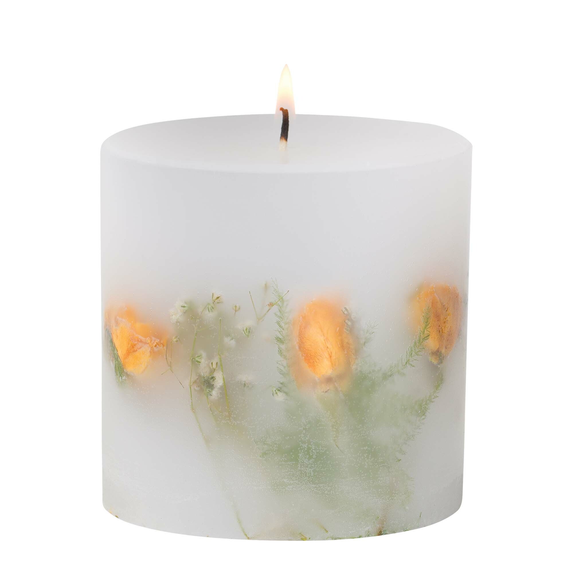 STONEGLOW NATURE'S GIFT - YELLOW TEA ROSE - INCLUSION PILLAR