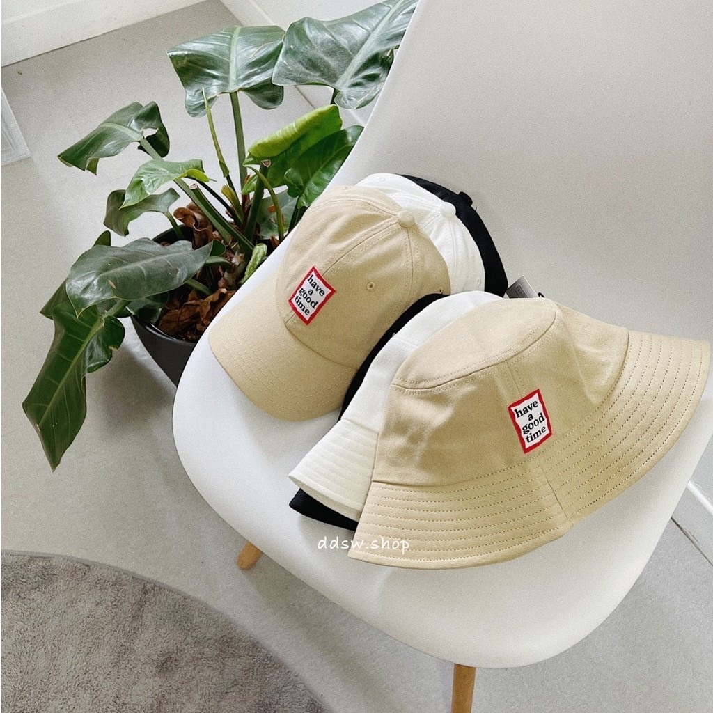 Have a good time 帽子 老帽 漁夫帽 黑色 白色 卡其色