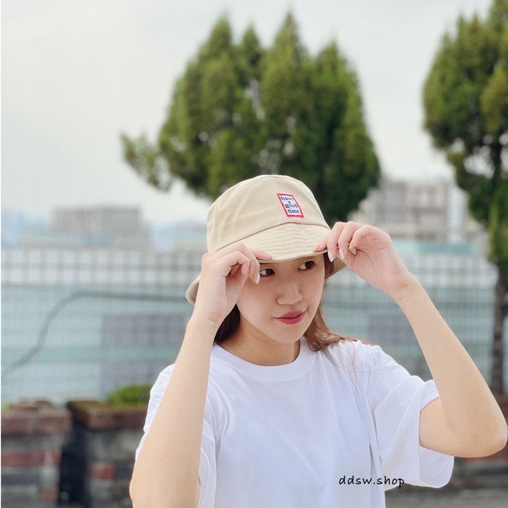 Have a good time 帽子 老帽 漁夫帽 黑色 白色 卡其色