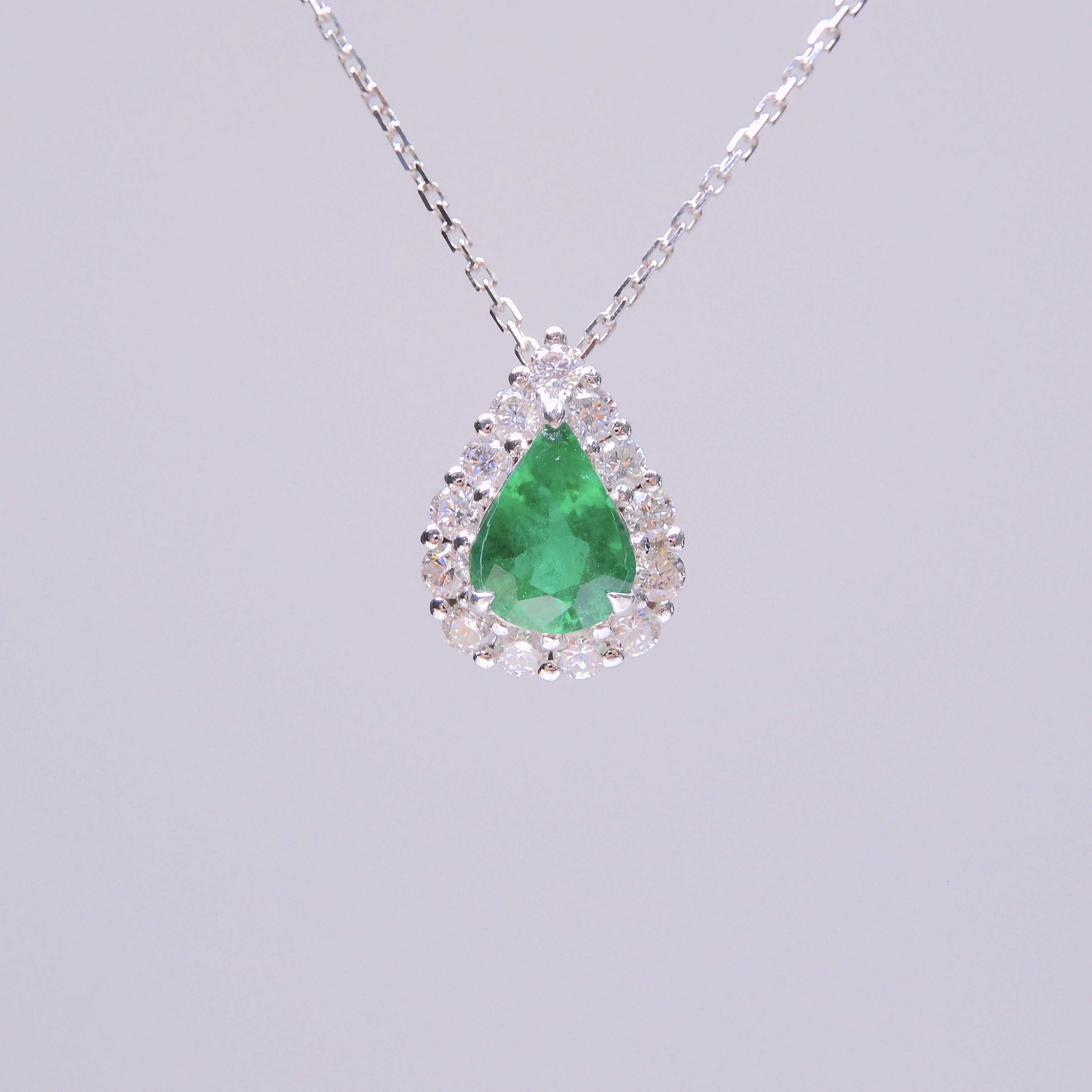 18K金 0.74ct 綠寶石項鏈