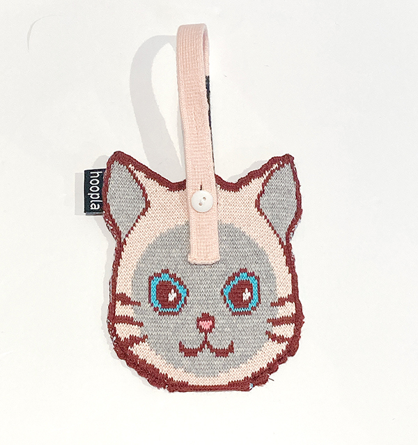 雙面圓眼貓搓手液套吊飾