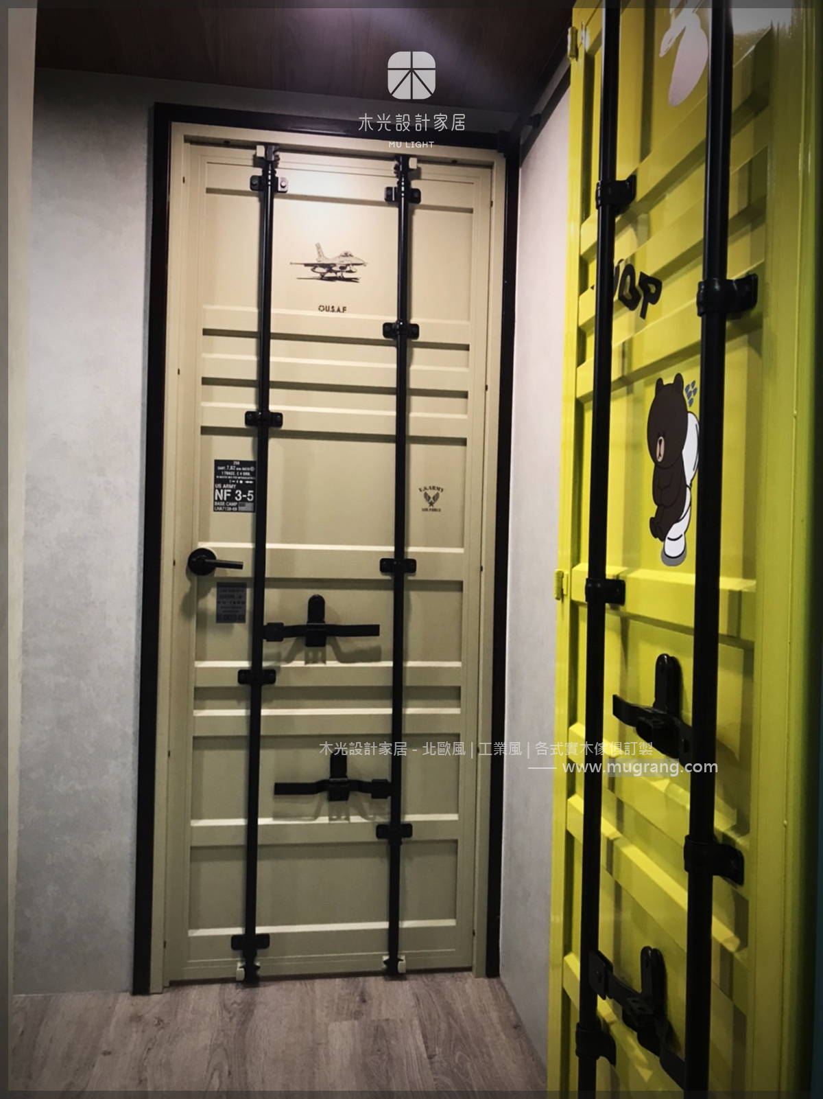 全方位客製化-台灣製造仿真貨櫃門(顏色尺寸皆可訂做)