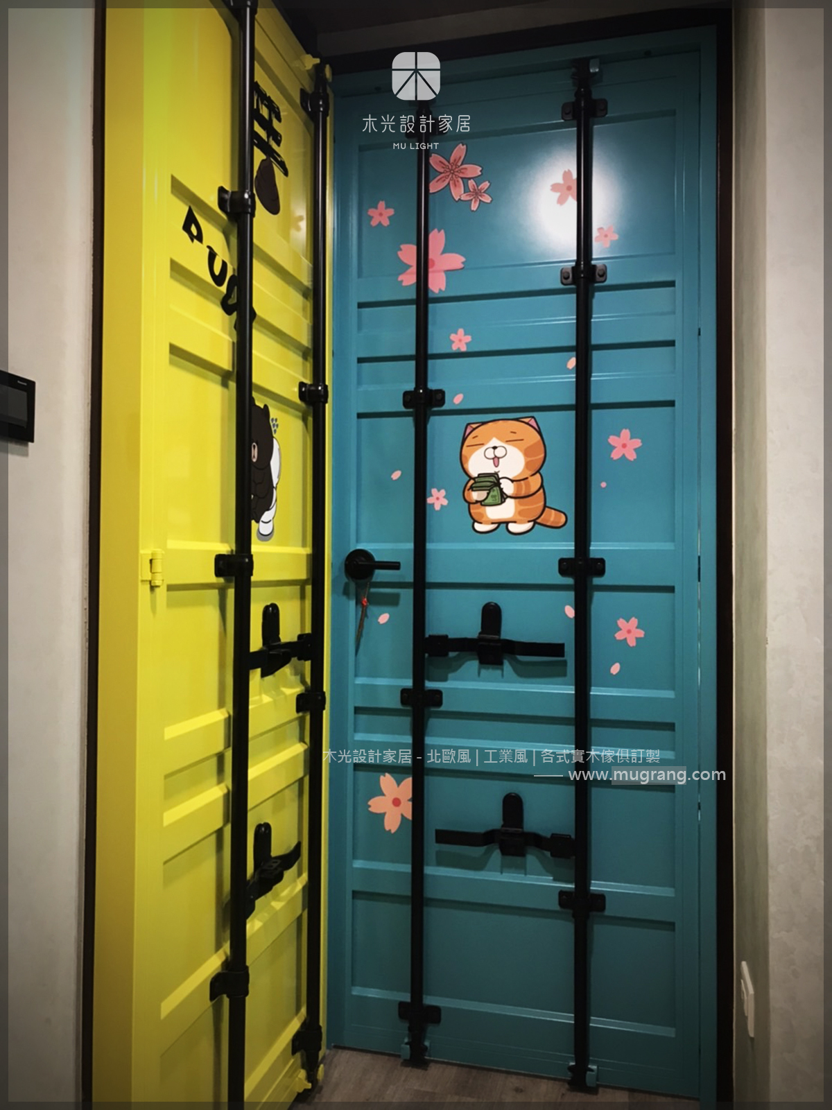 全方位客製化-台灣製造仿真貨櫃門(顏色尺寸皆可訂做)