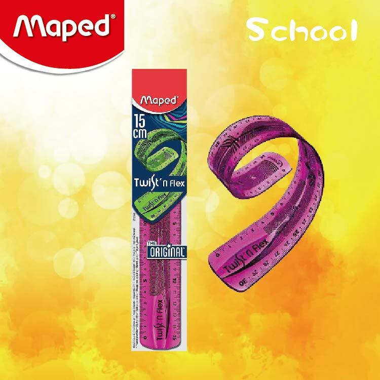 Maped 15cm Twist'n Flex 不易斷間尺(粉紅色)