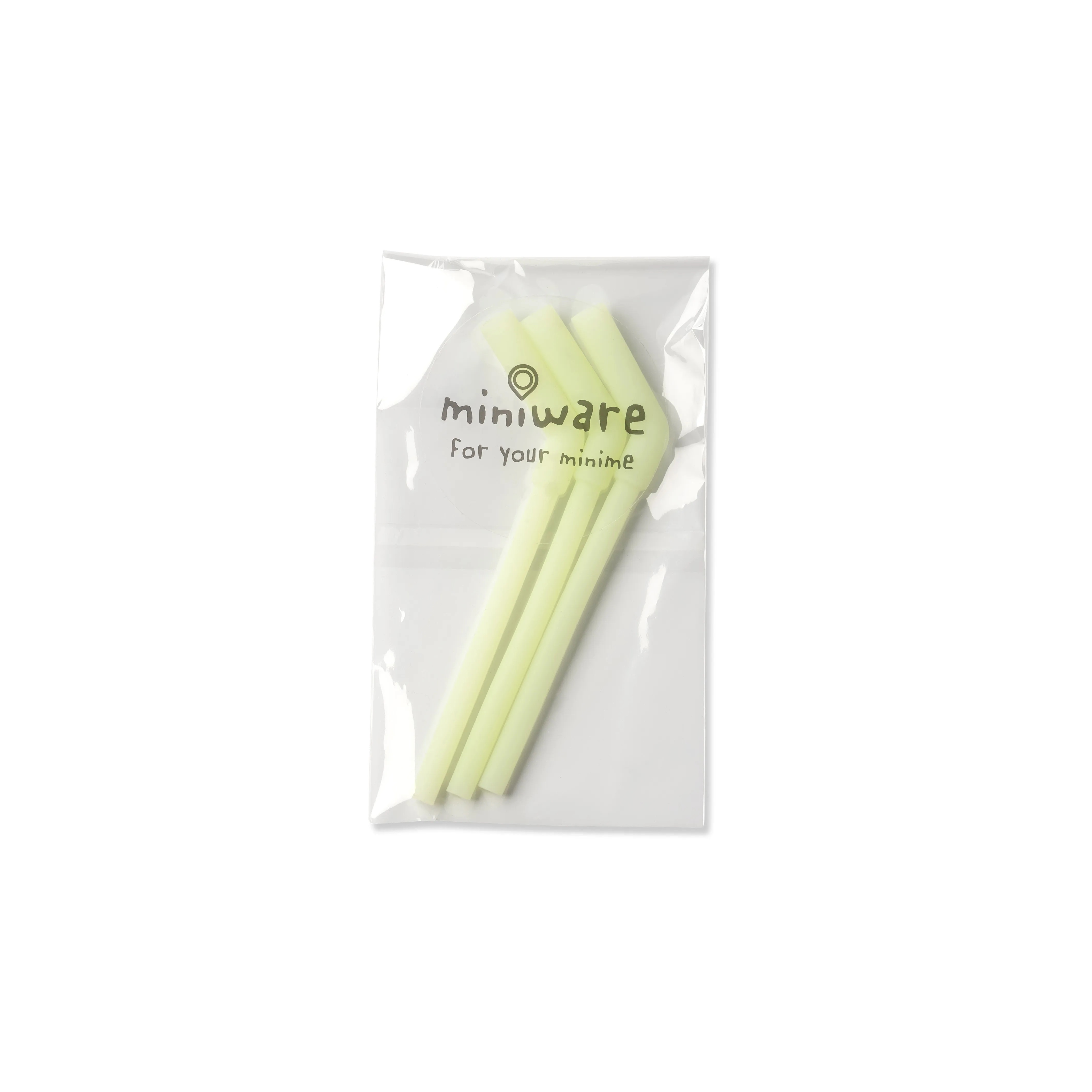 1-2-3 Sip! Silicone Straws Set of 3 - Keylime