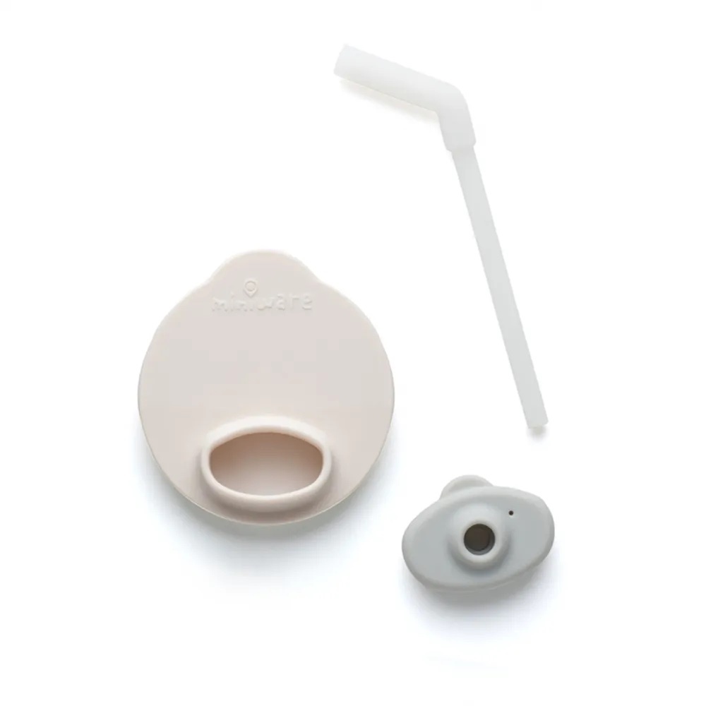 Sippy Cup Accessories Set - Cool Grey