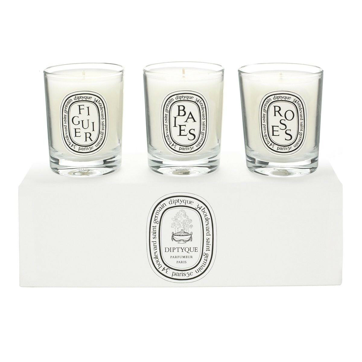 DIPTYQUE 蒂普提克 迷你香氛蠟燭禮盒 (漿果香+無花果+玫瑰) 70g*3