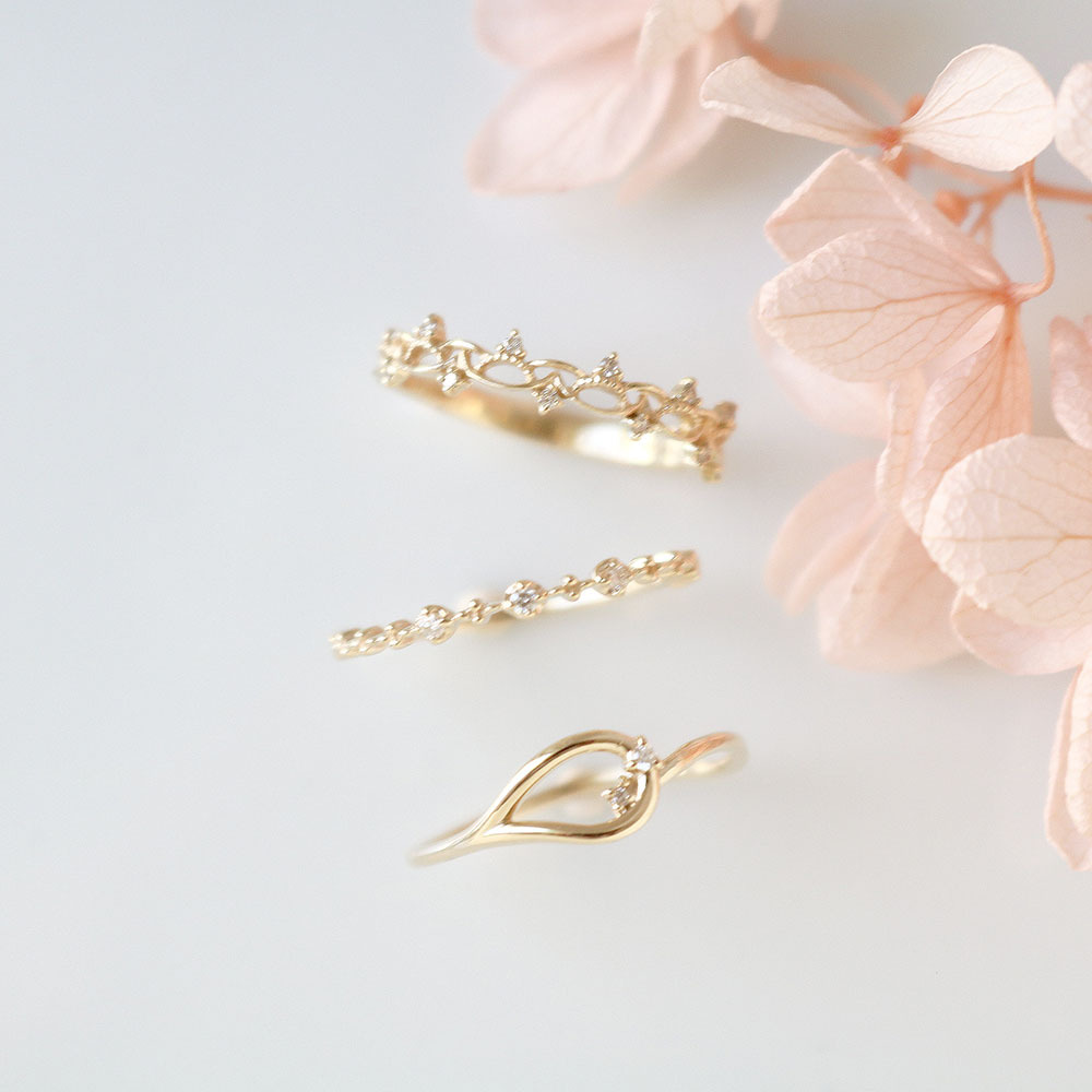 【me.luxe】K10勿忘我3分鑽石戒