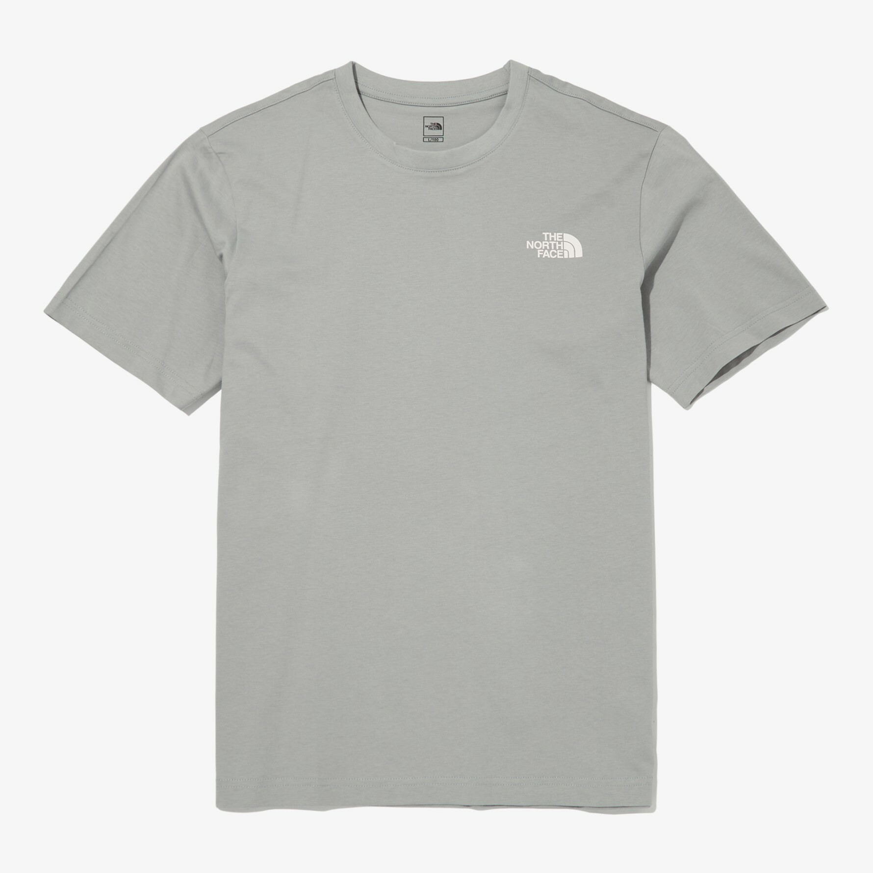 THE NORTH FACE COTTON 素色 基本款 短袖 短T 淺灰色 NT7UN04D