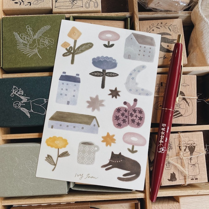 晚安小鎮 霧面貼紙｜森空