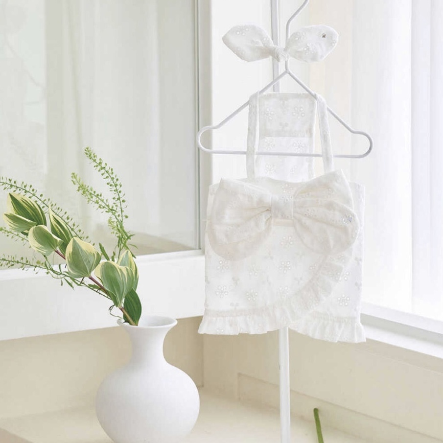 薄棉大絲帶背心-白色Summer Ribbon -It’s sunny outside