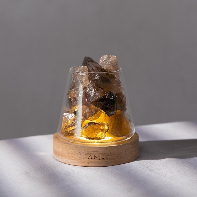 【ANJI】 茶水晶岩燈 鐵觀音 ❘ 平和 X 避邪（買就送小蒼蘭精油）