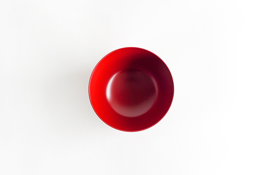 松屋漆器-可機洗 丼飯碗 大／紅