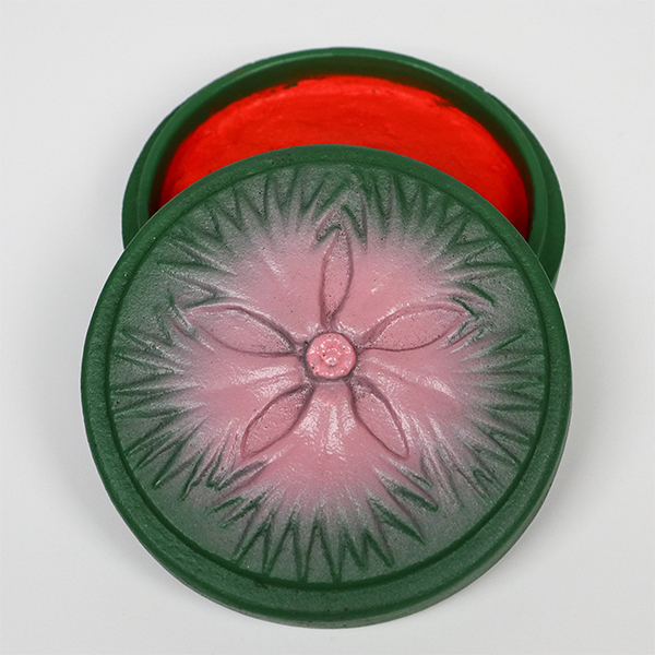 【岩戶鑄工所】撫子花 朱肉印泥盒