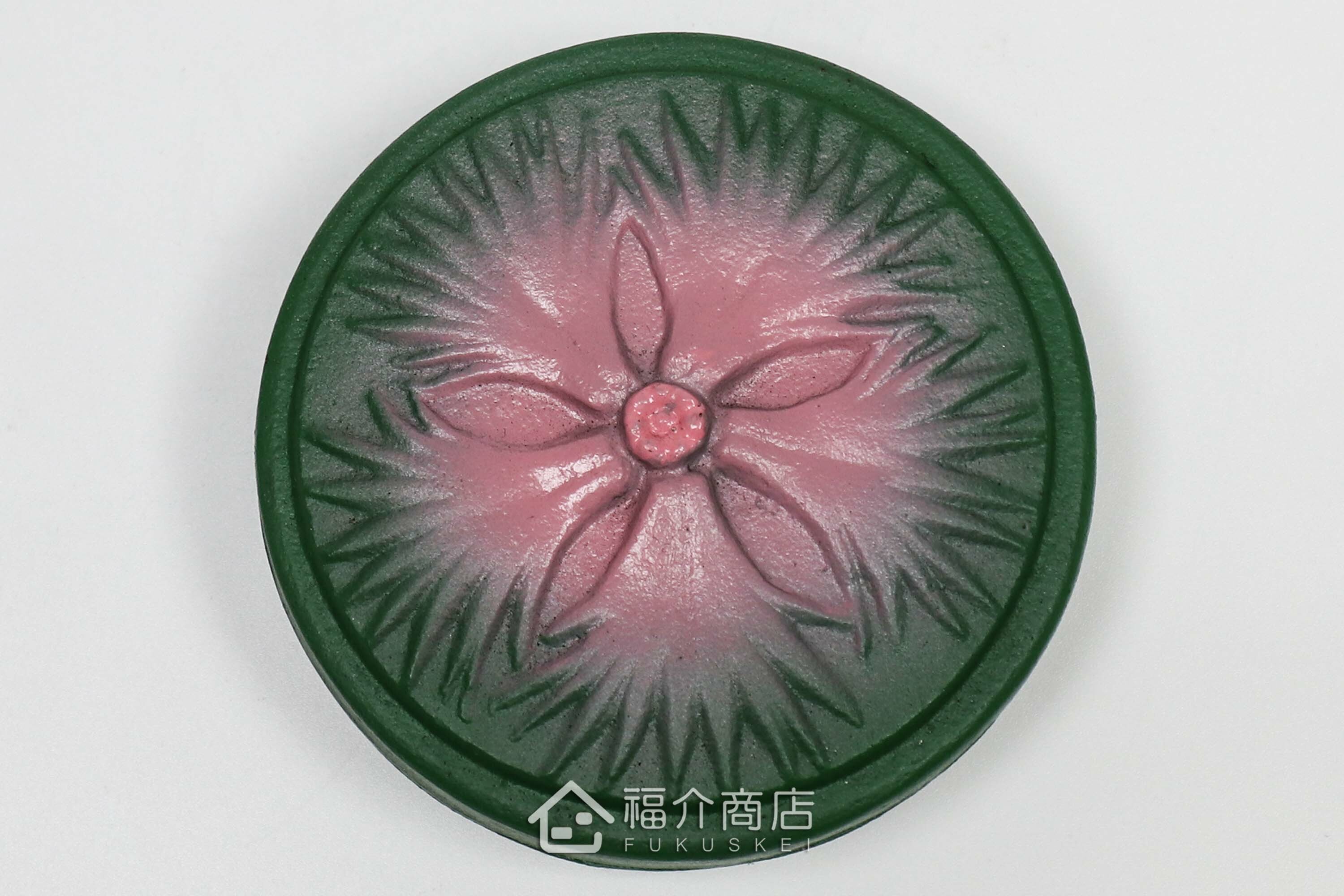 撫子花造型的朱紅色印泥盒