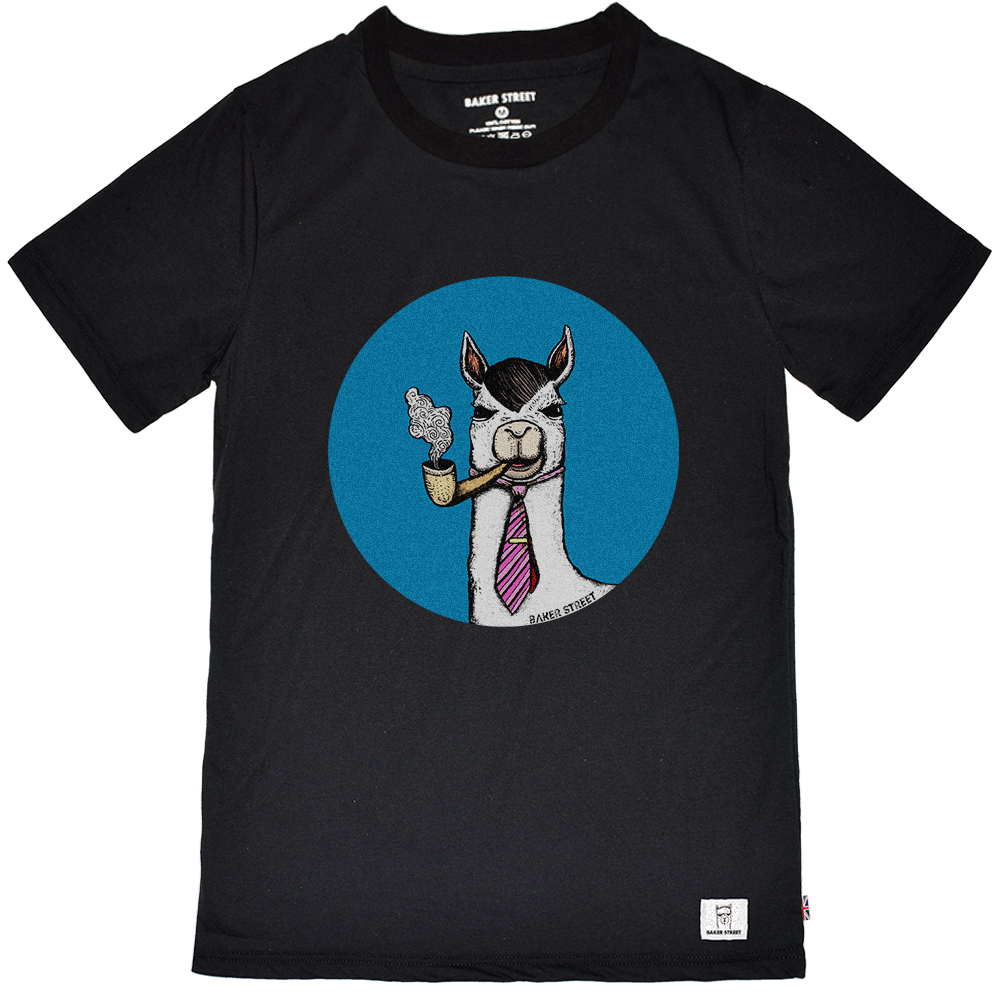 Smokin' Alpaca 藍圈煙斗 短T