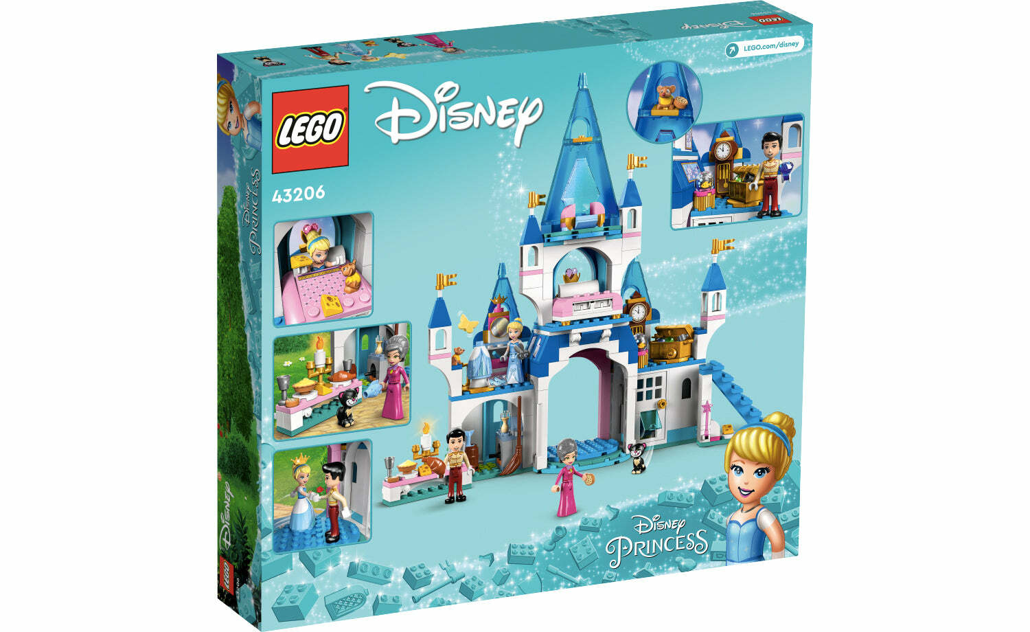 [飛米樂高積木磚賣店] LEGO 43206 Disney-灰姑娘和白馬王子的城堡