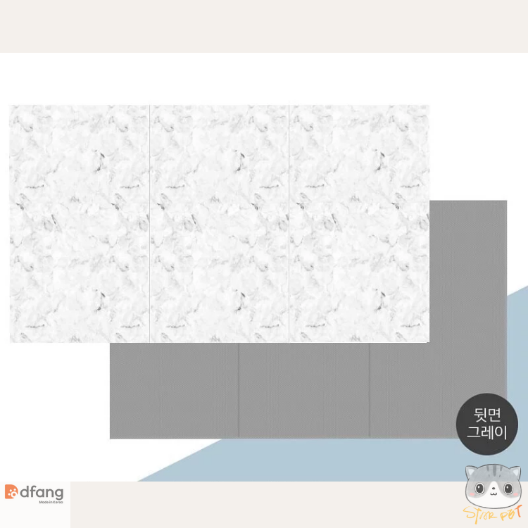 Dfang - 180cmX140cmX7mm Anti-Slip Waterproof Mat (Enhanced Anti-Scratch Layer D.Film) - Marble