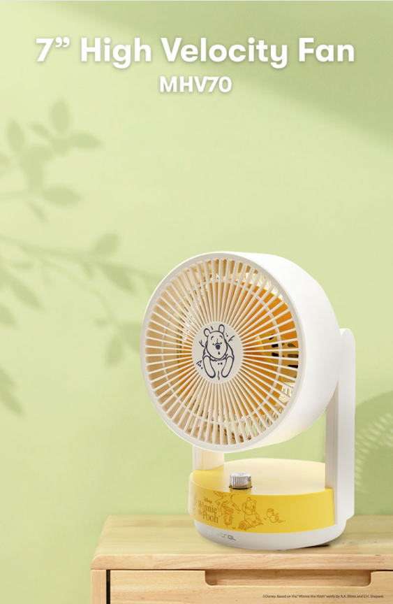 Disney x Mistral Everyday with Pooh Collection 7 inch High Velocity Fan MHV70-PH